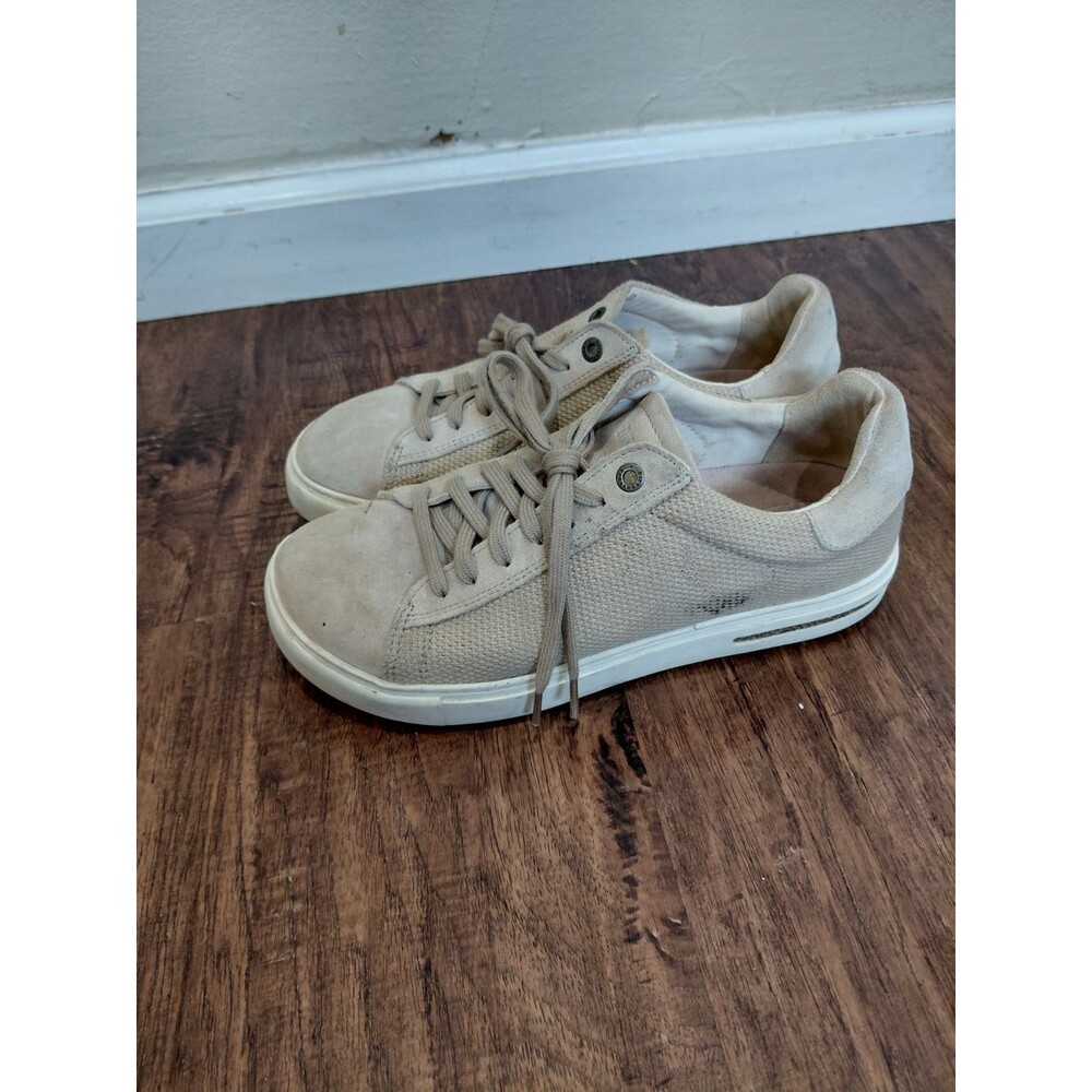 Birkenstock Bend Low Canvas Beige Suede Casual Women’s Sz 39EU 8US Narrow Shoes